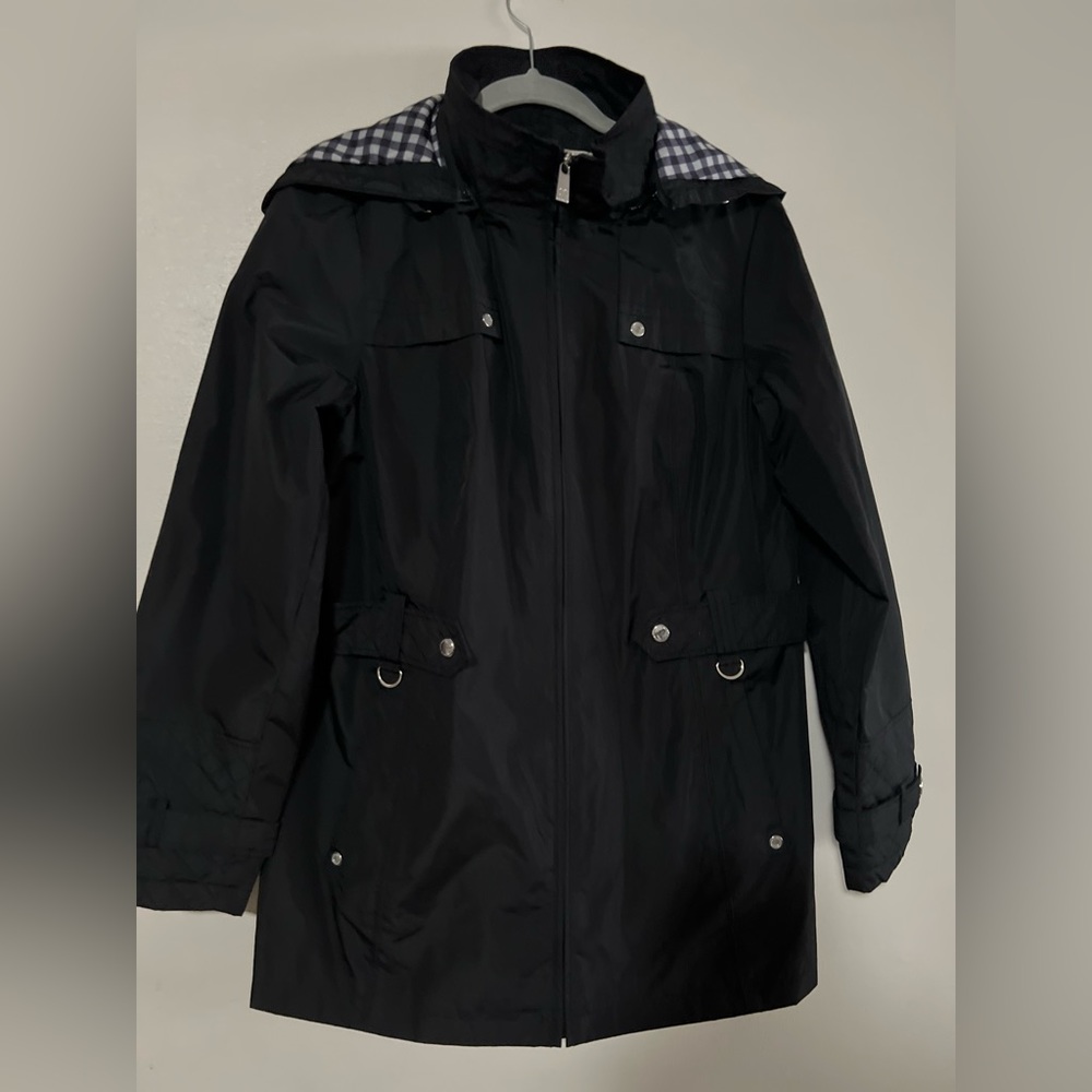 NWOT Liz Claiborne New York Women’s Outerwear Black Jacket With Hood